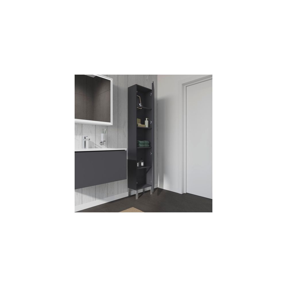 Duravit L-Cube Hochschrank Echtholzfurnier 243x400x1760mm Graphit Matt, 1 Tür R, G... DURAVIT-LC1170R4949 4053424305738 (Abb. 6)
