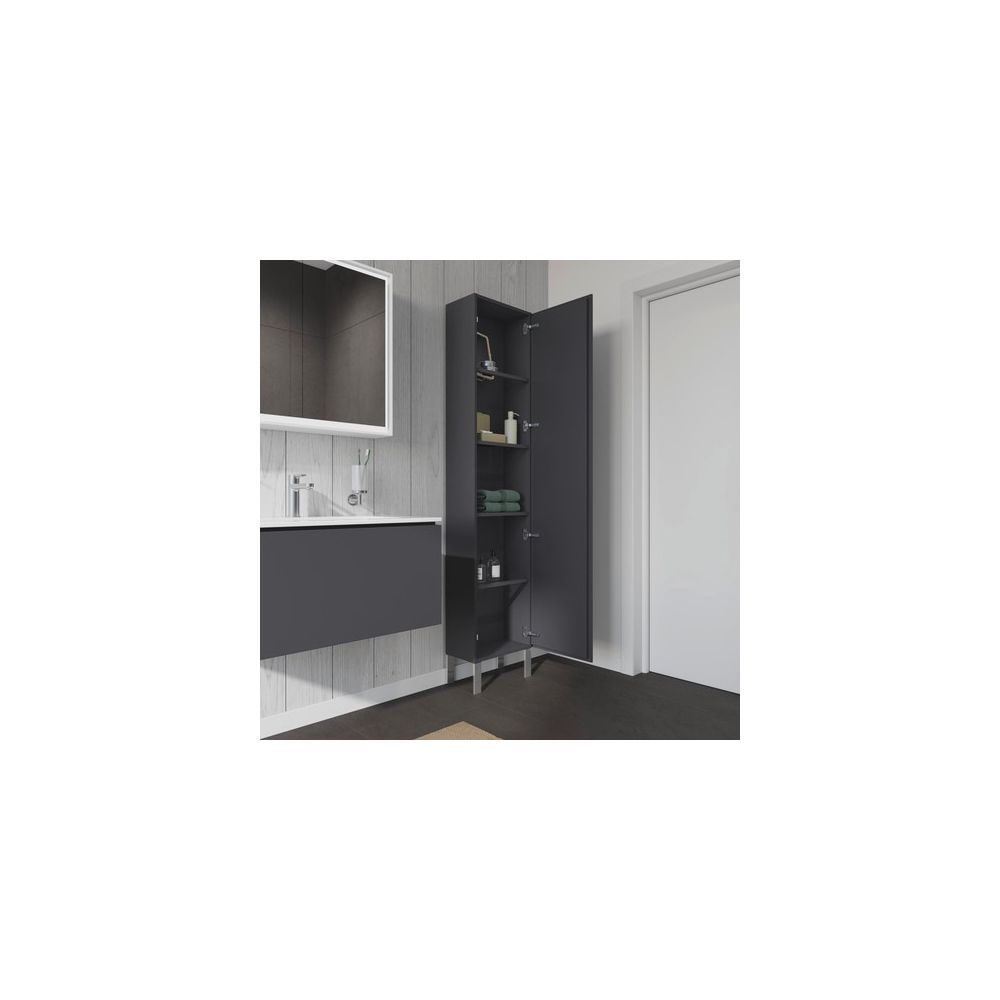 Duravit L-Cube Hochschrank Echtholzfurnier 243x400x1760mm Graphit Matt, 1 Tür R, G... DURAVIT-LC1170R4949 4053424305738 (Abb. 7)