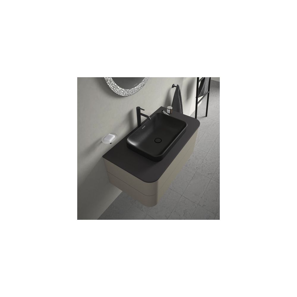 Duravit Happy D.2 Plus Aufsatzbecken 600mm, Anthrazit Matt, Rechteckig, ohne Überla... DURAVIT-2359601300 4053424702247 (Abb. 3)