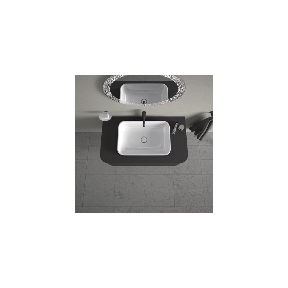 Duravit Happy D.2 Plus Aufsatzbecken 600mm, Weiß Hochglanz/Anthrazit Matt, WonderG... DURAVIT-23596061001 4053424896823 (Abb. 1)