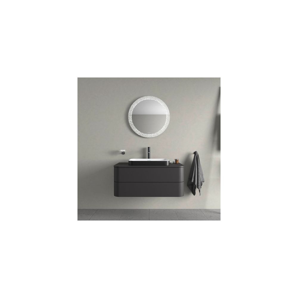 Duravit Happy D.2 Plus Aufsatzbecken 600mm, Weiß Hochglanz/Anthrazit Matt, WonderG... DURAVIT-23596061001 4053424896823 (Abb. 4)