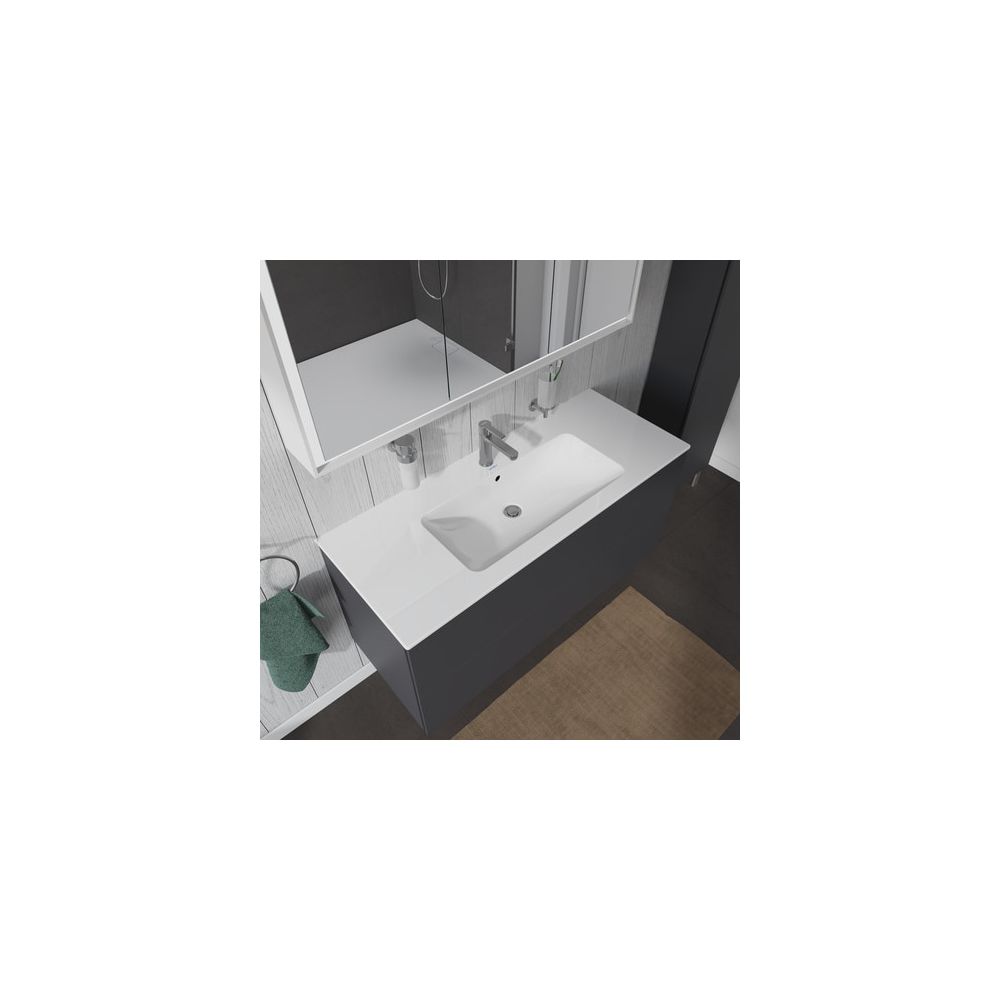 Duravit ME by Starck Waschtisch 490x1230x180mm WonderGliss Weiß Hochglanz, Rechtec... DURAVIT-23361200001 4053424052076 (Abb. 4)