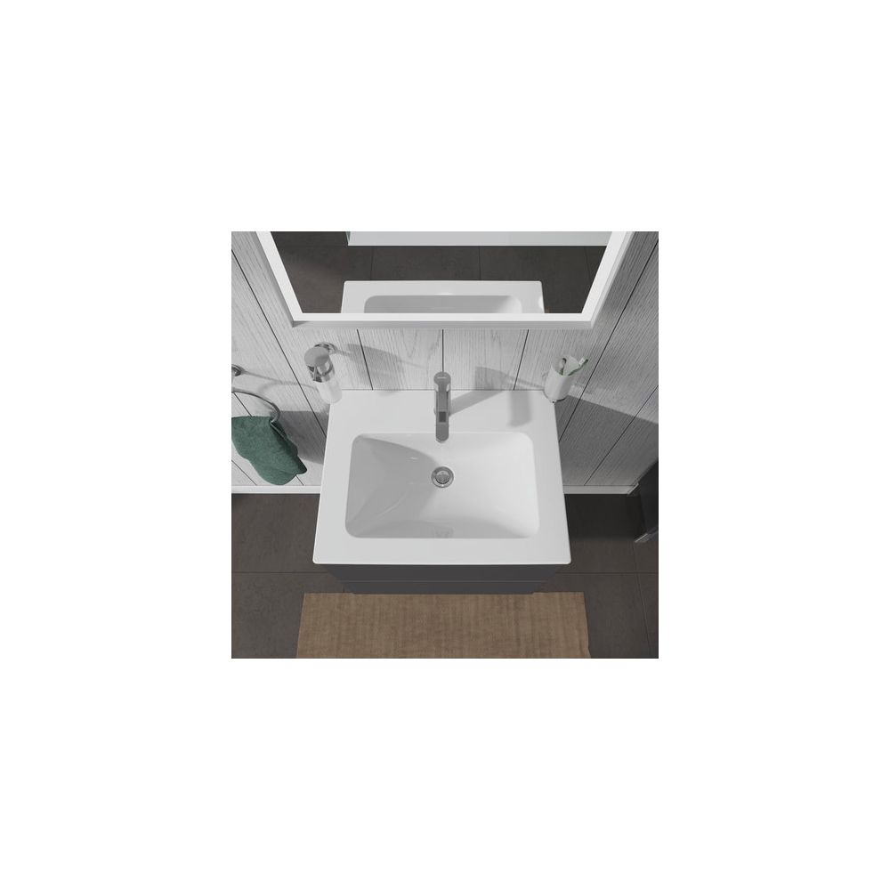 Duravit ME by Starck Waschtisch 490x630x180mm, Weiß Hochglanz, Rechteckig, 1 Wasch... DURAVIT-2336630000 4053424052014 (Abb. 11)