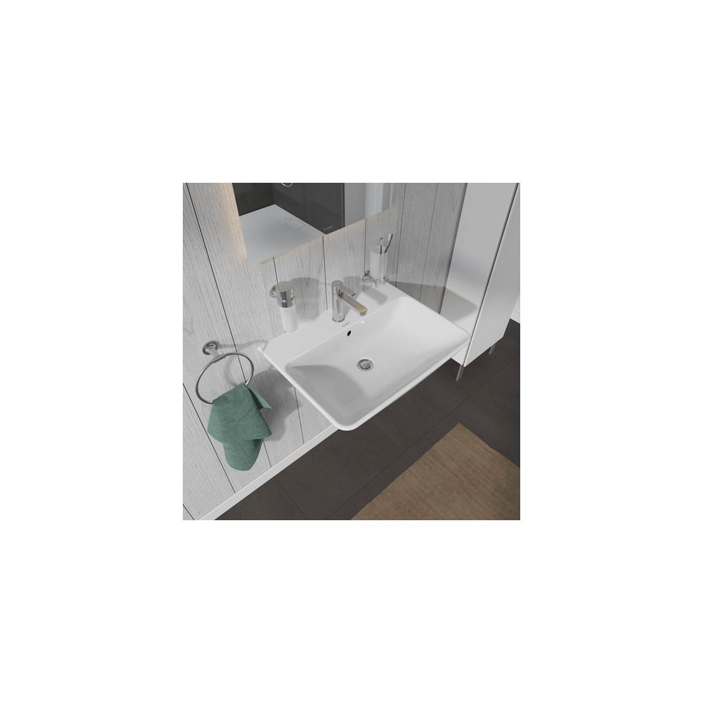 Duravit ME by Starck Waschtisch 490x650x180mm wandhäng., Weiß Hochglanz, Rechteckig... DURAVIT-2335650000 4021534966613 (Abb. 6)