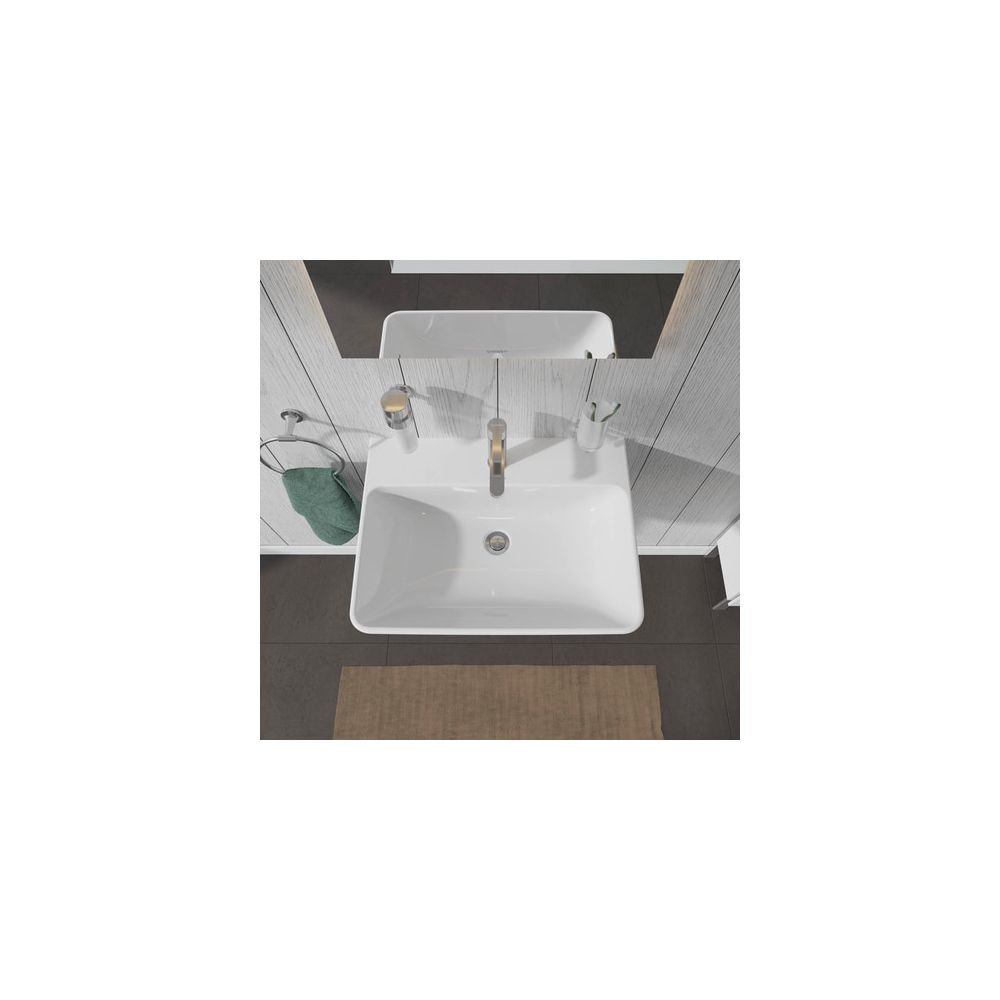 Duravit ME by Starck Waschtisch 490x650x180mm wandhäng., Weiß Hochglanz, Rechteckig... DURAVIT-2335650000 4021534966613 (Abb. 8)