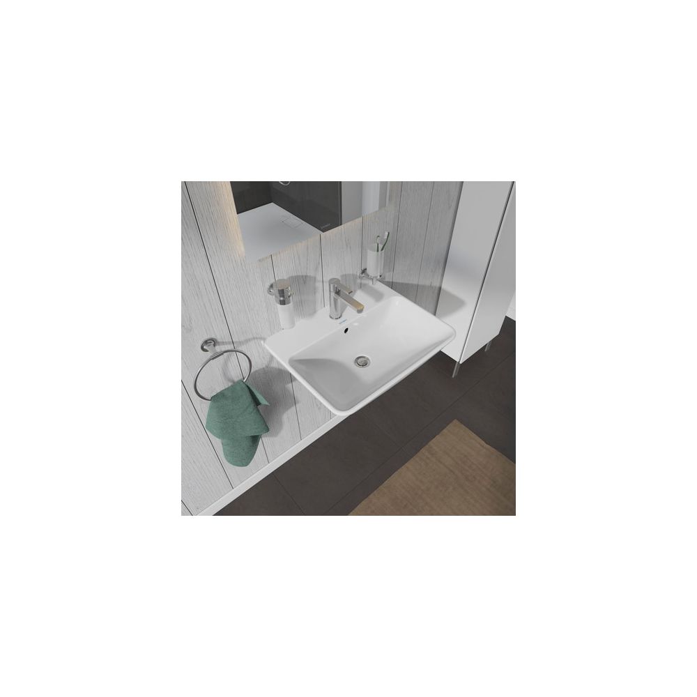 Duravit ME by Starck Waschtisch 460x600x180mm wandhäng., Weiß Hochglanz, Rechteckig... DURAVIT-2335600000 4021534966576 (Abb. 4)