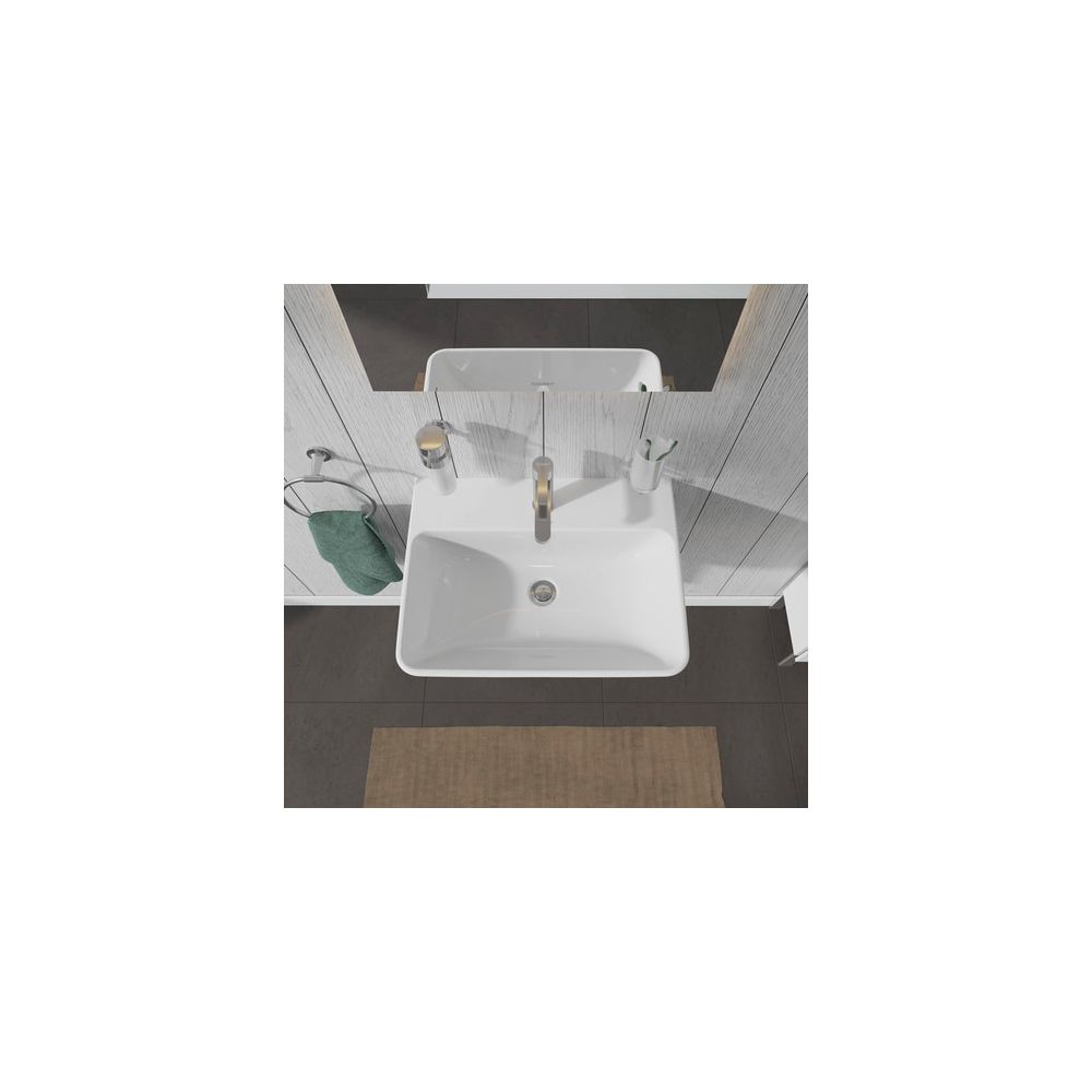 Duravit ME by Starck Waschtisch 460x600x180mm wandhäng., Weiß Hochglanz, Rechteckig... DURAVIT-2335600000 4021534966576 (Abb. 6)