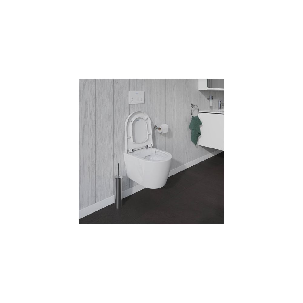 Duravit ME by Starck WC-Set wandhäng., Wand-WC, WC-Sitz Weiß HG, Spülrand rimless, ... DURAVIT-45300900A1 4053424326658 (Abb. 6)