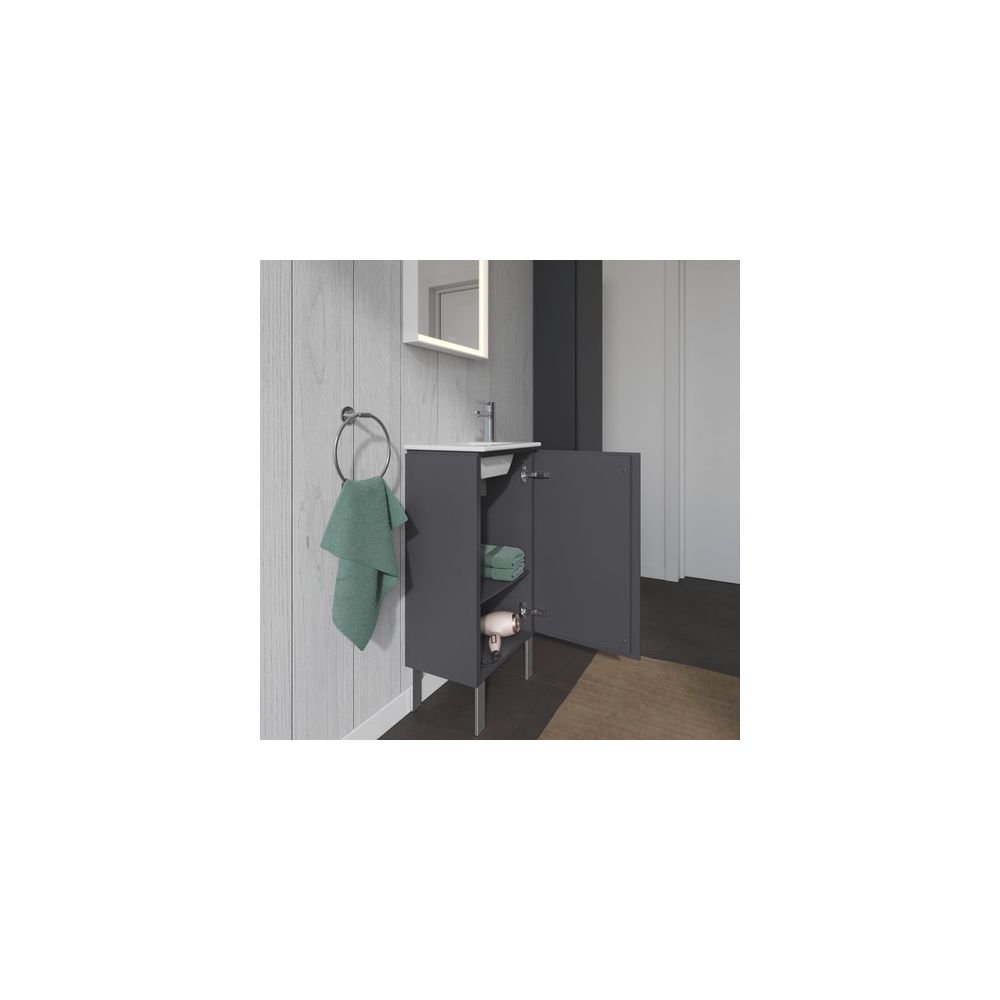 Duravit L-Cube Waschtischunterbau bodenstehend 294x420x704mm, R Graphit Matt/ Grif... DURAVIT-LC6273R4949 4053424130279 (Abb. 3)