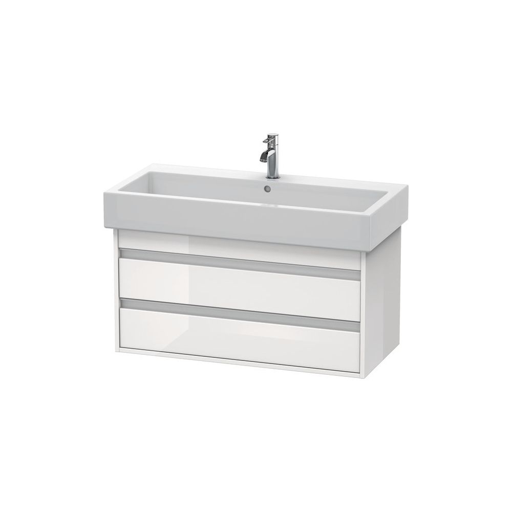 Duravit Ketho Waschtischunterbau wandhäng. 440x950x480mm, Weiß Hochglanz, Grifflei... DURAVIT-KT663802222 4053424223018 (Abb. 2)