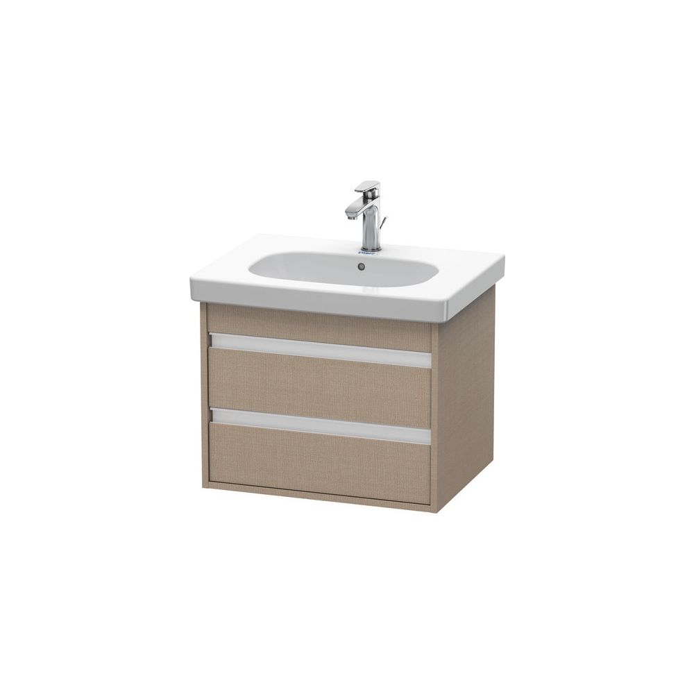 Duravit Ketho Waschtischunterbau wandhäng. 455x600x480mm, Leinen Matt, Griffleiste... DURAVIT-KT665007575 4053424639680 (Abb. 1)