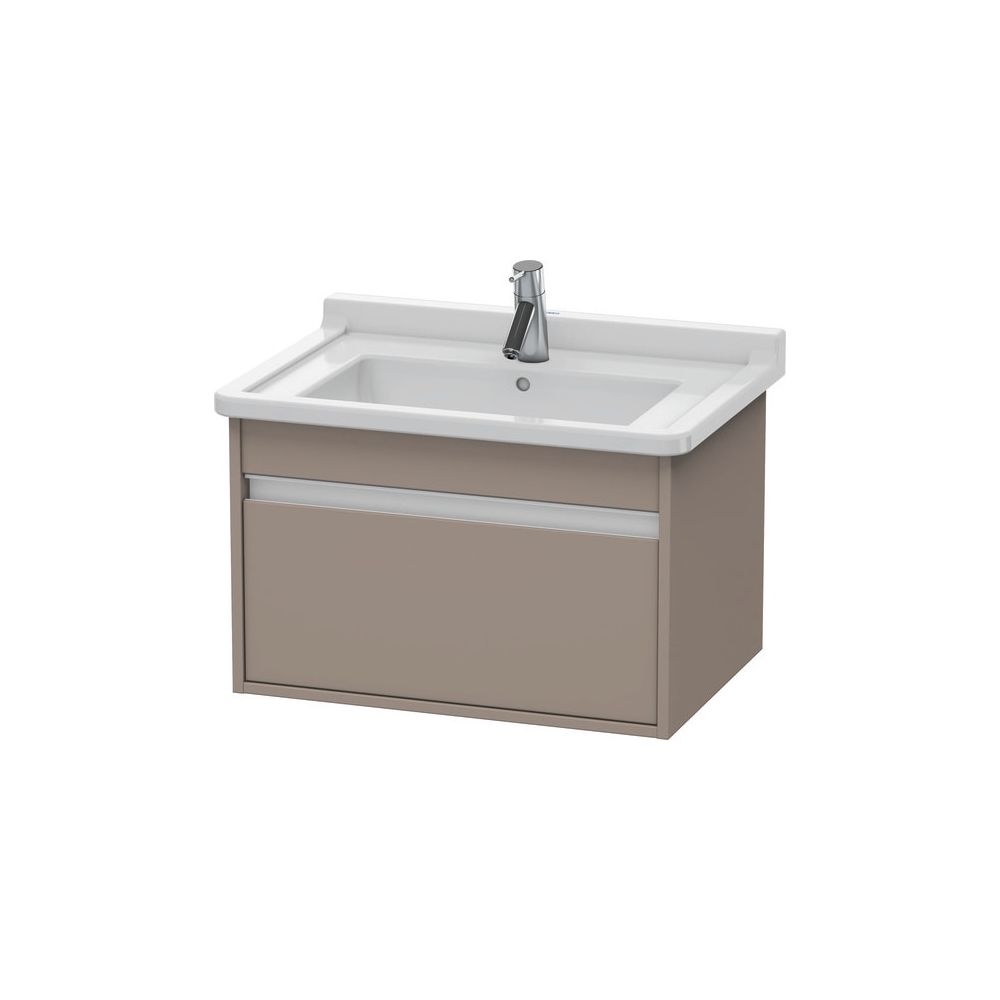 Duravit Ketho Waschtischunterbau wandh. 455x650x410mm, Basalt Matt, Griffleiste Si... DURAVIT-KT666304343 4021534691683 (Abb. 2)