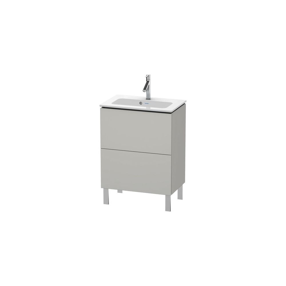 Duravit L-Cube Waschtischunterbau bodenstehend 391x620x704mm Betongrau Matt, Griff... DURAVIT-LC667300707 4053424648255 (Abb. 1)
