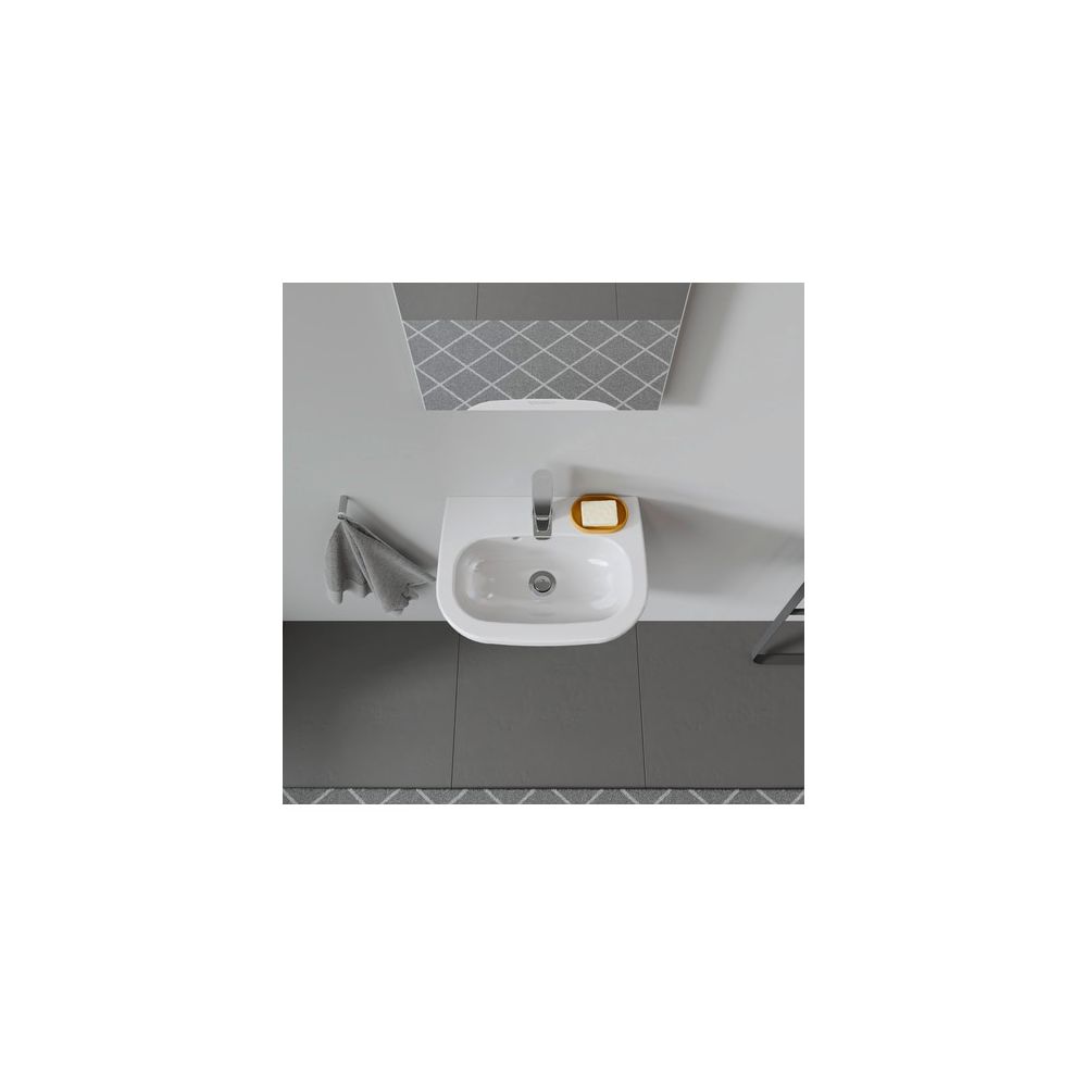 Duravit D-Code Handwaschbecken 340x450x145mm, Weiß Hochglanz, Rechteckig,1 Waschpla... DURAVIT-0705450000 4021534344091 (Abb. 3)