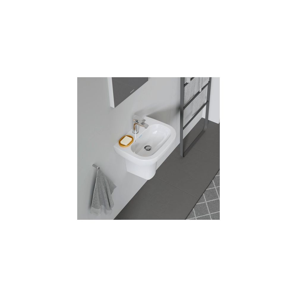 Duravit D-Code Handwaschbecken 340x450x145mm, Weiß Hochglanz, Rechteckig,1 Waschpla... DURAVIT-0705450000 4021534344091 (Abb. 5)