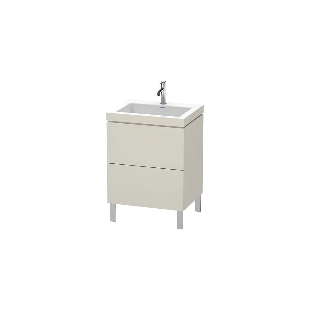 Duravit L-Cube Waschtisch-Set C-bonded bodenst. Dekor, 480x600x698mm Taupe Matt, G... DURAVIT-LC6936O9191 4053424500874 (Abb. 1)