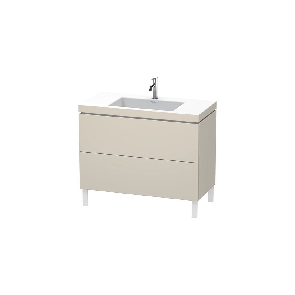 Duravit L-Cube Waschtisch-Set C-bonded bodenst. Dekor 480x1000x698mm Taupe Matt/ G... DURAVIT-LC6938O9191 4053424419084 (Abb. 2)