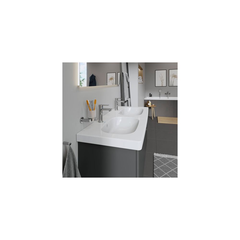 Duravit D-Code Doppelwaschtisch 490x1200x180mm, Weiß Hochglanz, Rechteckig, 2Wasch... DURAVIT-03481200002 4021534853357 (Abb. 4)