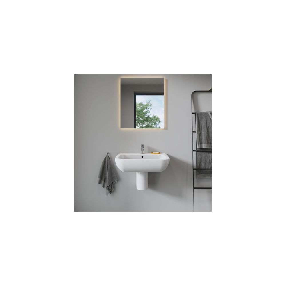 Duravit D-Code Waschtisch 500x650x180mm wandhäng., Weiß Hochglanz, Halbrund, 1 WP m... DURAVIT-2310650000 4021534344046 (Abb. 6)