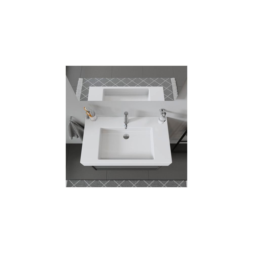 Duravit Vero Waschtisch 490x850x170mm, Weiß Hochglanz, Rechteckig, 1 Waschplatz/HL ... DURAVIT-0329850000 4021534317415 (Abb. 4)