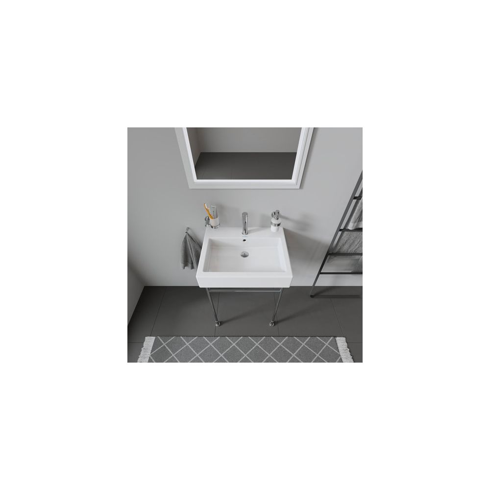 Duravit Vero Waschtisch 470x600x165mm mit HLB Aufsatz, Weiß Hochglanz, Rechteckig, ... DURAVIT-0454600000 4021534217265 (Abb. 4)