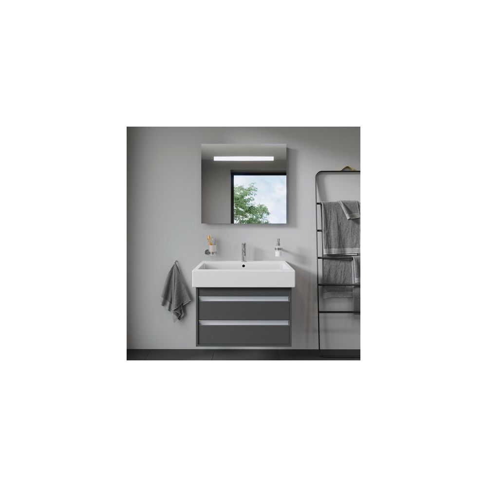 Duravit Vero Waschtisch 470x800x175mm wandhäng., Weiß Hochglanz, Rechteckig, 1 WP m... DURAVIT-0454800000 4021534269400 (Abb. 2)