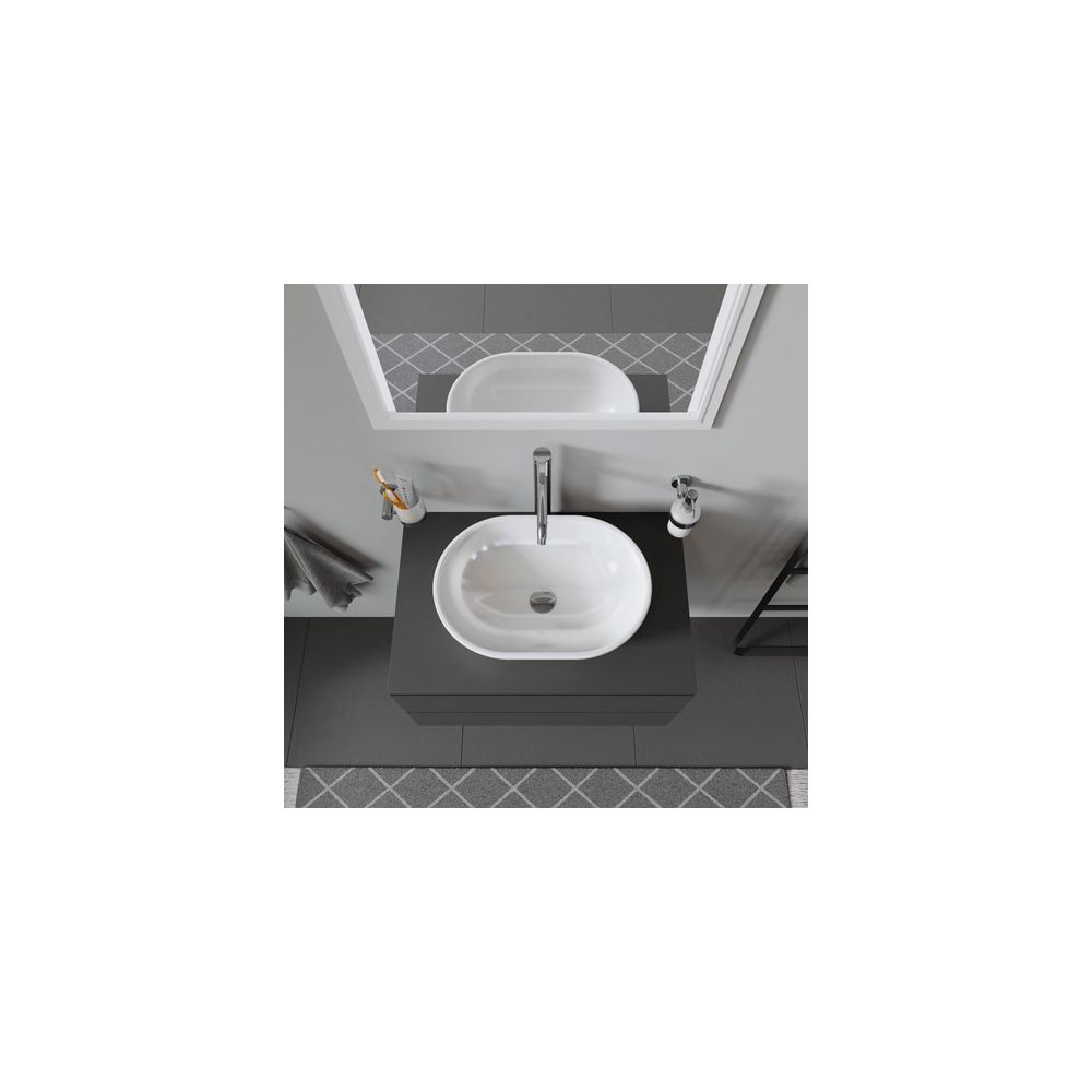 Duravit Design Classics Aufsatzbecken 495mm, Weiß Hochglanz, WonderGliss, Oval, oh... DURAVIT-03355000001 4021534333590 (Abb. 3)