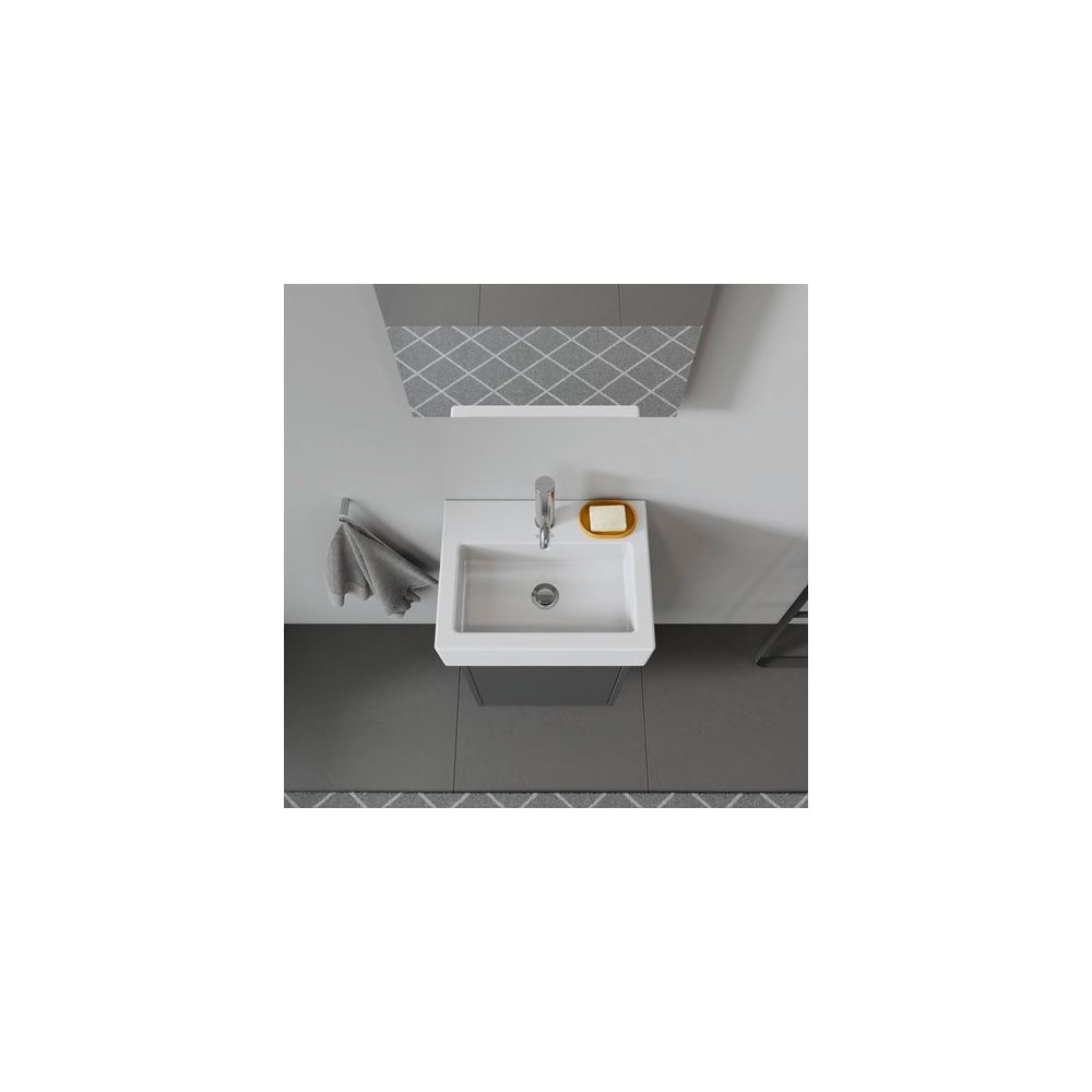 Duravit Vero Handwaschbecken 350x450x160mm, Weiß Hochglanz, Rechteckig,1 Waschplatz... DURAVIT-0704450000 4021534317392 (Abb. 2)