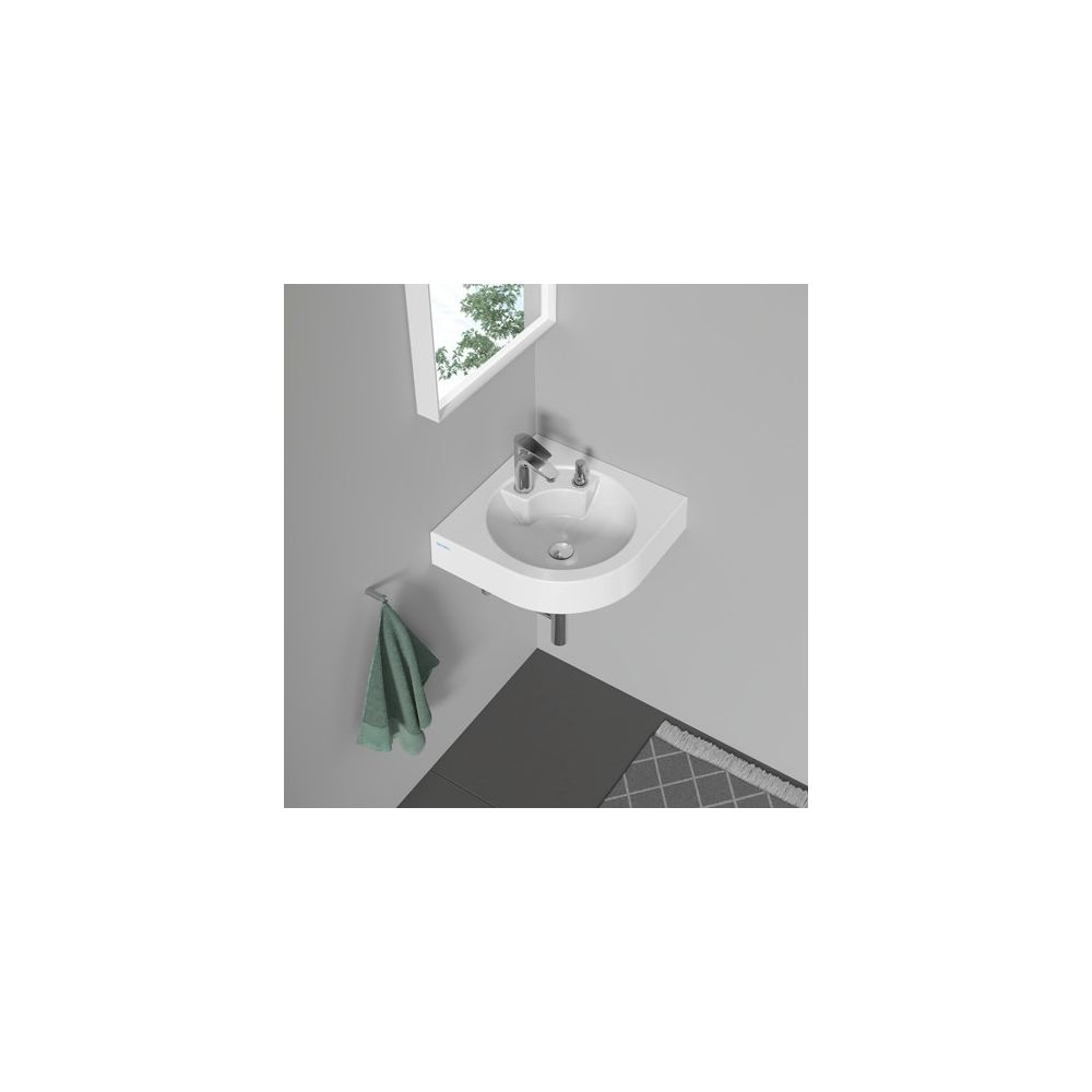 Duravit Architec Eck-Handwaschbecken 540x635x150mm wandh. Weiß Hochglanz, Halbrund,... DURAVIT-0448450000 4021534084812 (Abb. 4)