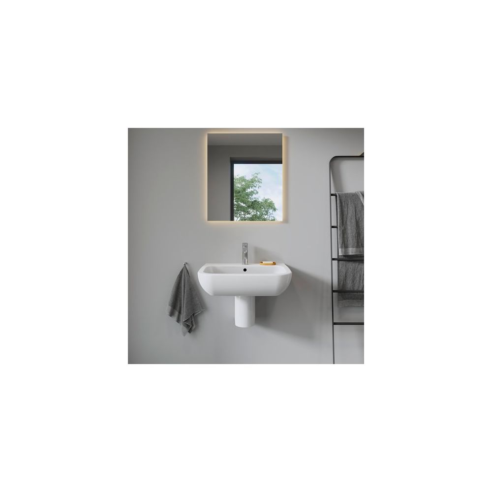 Duravit D-Code Waschtisch 500x650x180mm wandhäng., Weiß Hochglanz, Halbrund, 1 WP m... DURAVIT-2310650000 4021534344046 (Abb. 3)