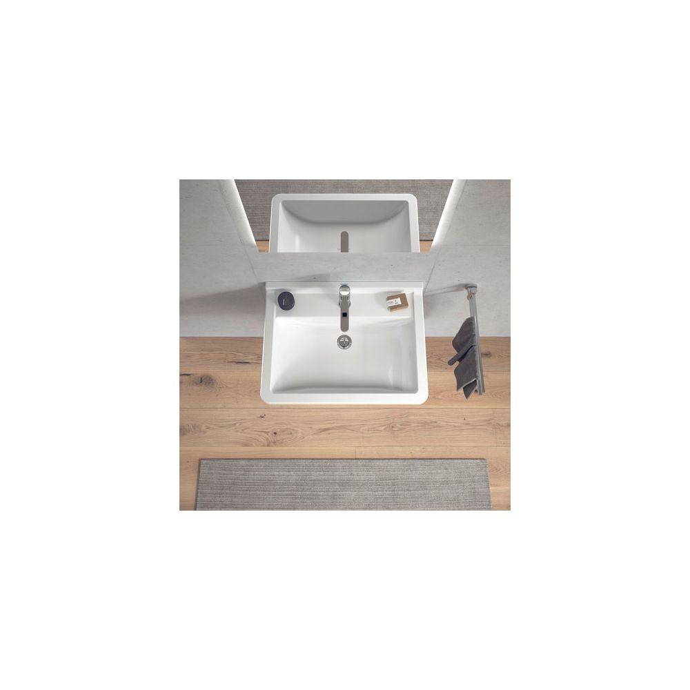 Duravit Starck 3 Waschtisch 485x650x235mm wandhäng., Weiß Hochglanz, Rechteckig, 1 ... DURAVIT-0300650000 4021534222788 (Abb. 2)