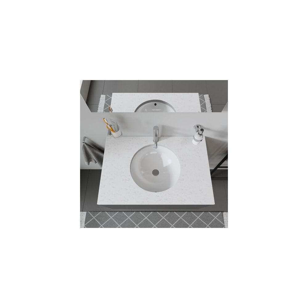 Duravit Architec Einbauwaschtisch 400x400x175mm, Weiß Hochglanz, ohne HLB, mit Über... DURAVIT-0468400000 4021534150401 (Abb. 2)