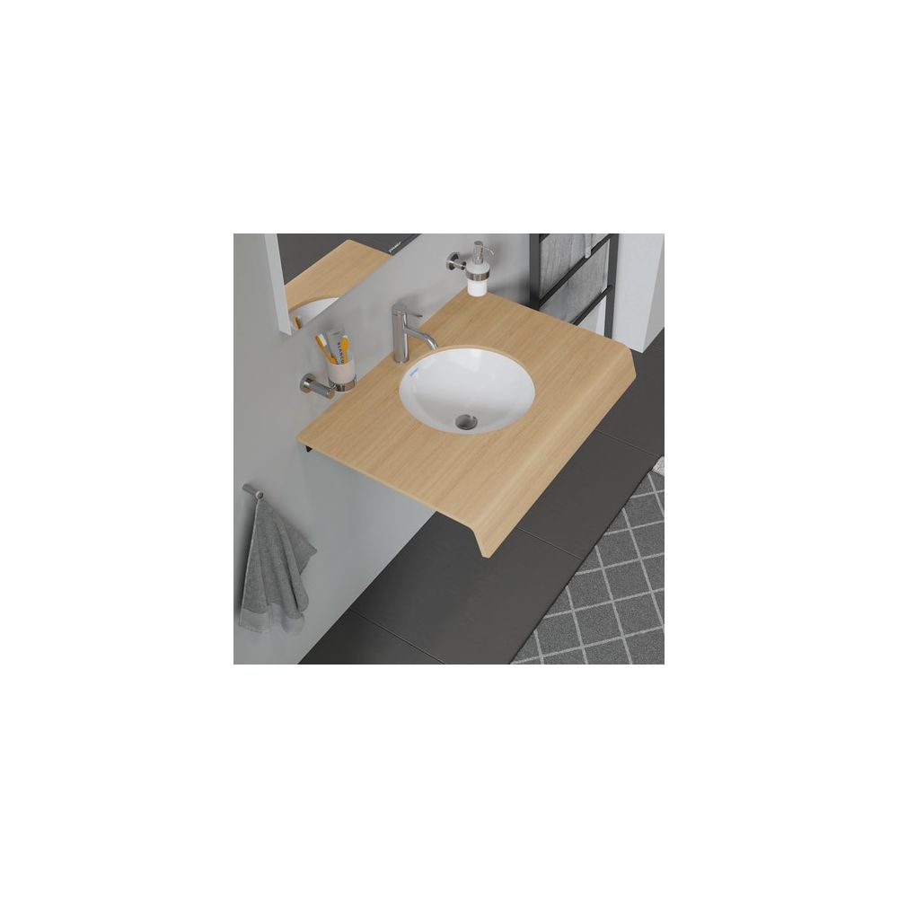 Duravit Architec Einbauwaschtisch 320x320x190mm, Weiß Hochglanz, ohne HLB, mit Über... DURAVIT-0319270000 4021534298066 (Abb. 2)