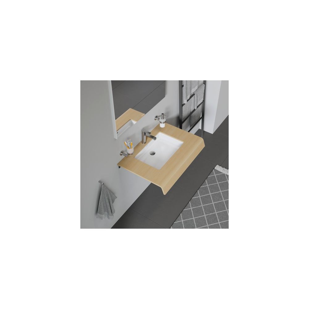 Duravit Vero Einbauwaschtisch 315x485x160mm, Weiß Hochglanz, ohne HLB, mit Überlauf... DURAVIT-0330480000 4021534317682 (Abb. 2)