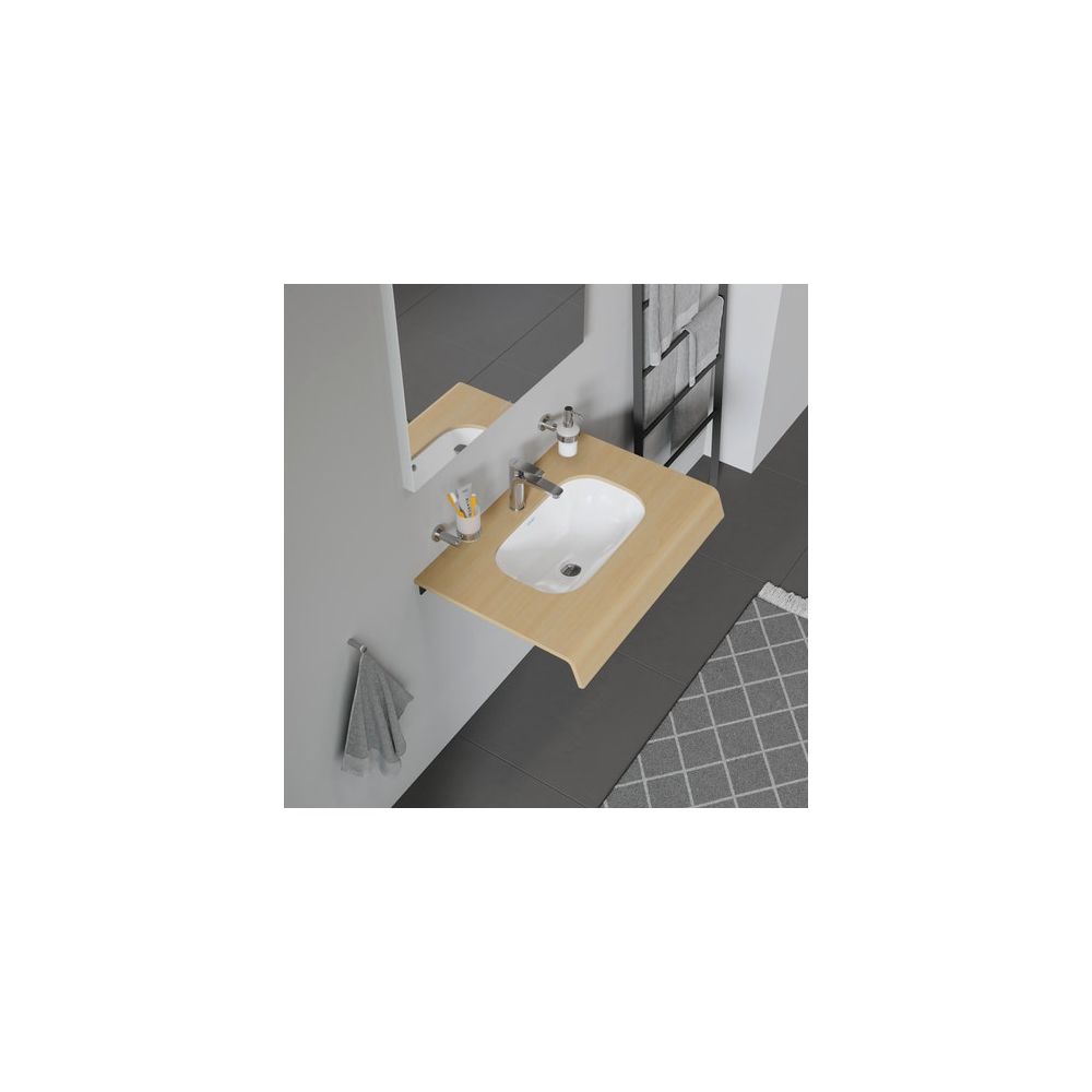 Duravit D-Code Einbauwaschtisch 290x495x210mm, Weiß Hochglanz, ohne HLB, mit Überla... DURAVIT-0338490000 4021534344084 (Abb. 2)