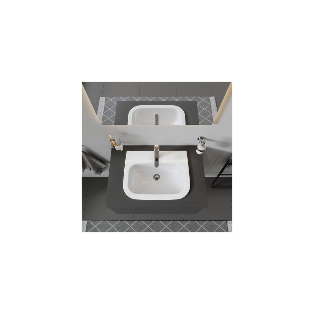 Duravit D-Code Einbauwaschtisch 435x545x195mm, Weiß Hochglanz, mit HLB/Überlauf, 1 ... DURAVIT-0337540000 4021534344077 (Abb. 1)