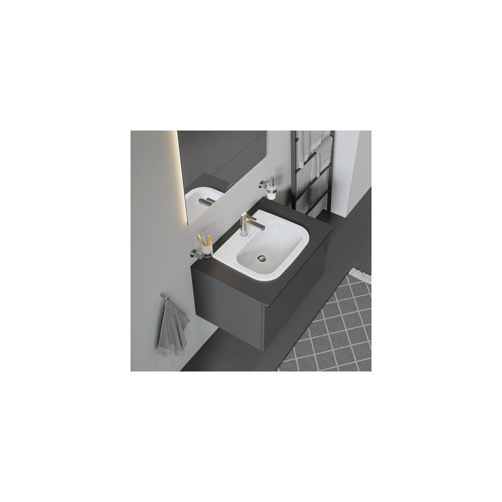 Duravit D-Code Einbauwaschtisch 435x545x195mm, Weiß Hochglanz, mit HLB/Überlauf, 1 ... DURAVIT-0337540000 4021534344077 (Abb. 2)