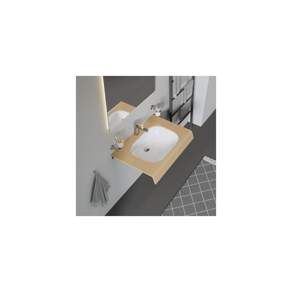 Duravit D-Code Einbauwaschtisch 430x560x210mm, Einbau von unten, Weiß Hochglanz, oh... DURAVIT-0338560000 4021534457852 (Abb. 2)