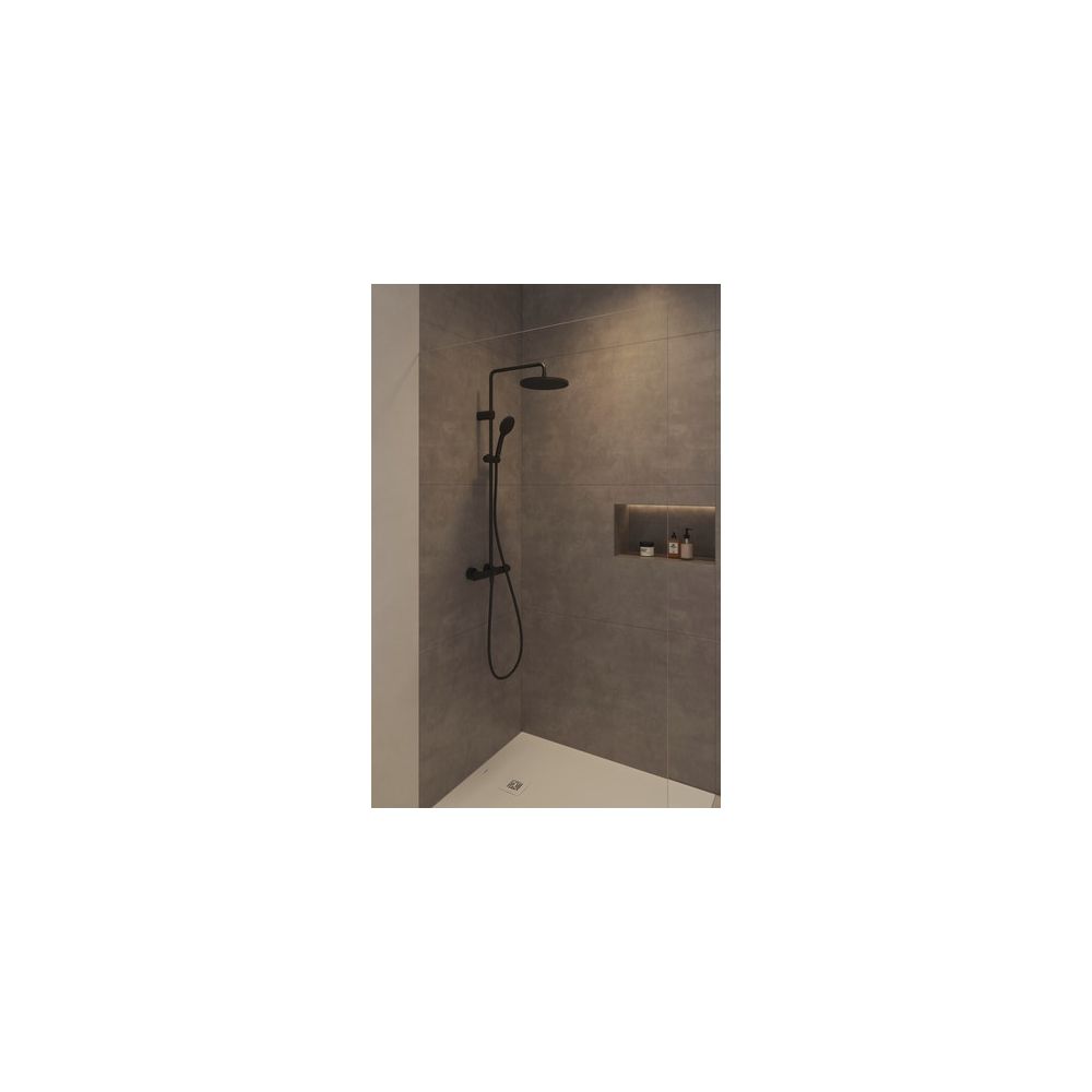 Duravit Shower Systems Duschsystem Mattschwarz, Thermostat, Kopfbrause 250mm, 9l/... DURAVIT-TH4282008046 4067116316322 (Abb. 3)