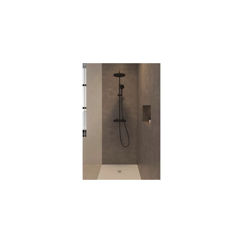 Duravit Shower Systems Duschsystem Mattschwarz, Thermostat, Kopfbrause 250mm, 9l/... DURAVIT-TH4282008046 4067116316322 (Abb. 4)