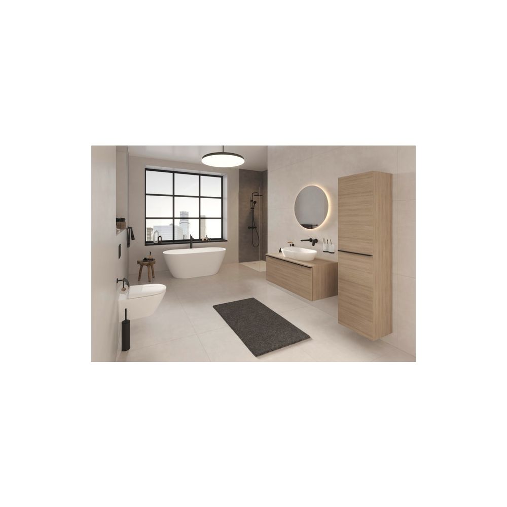 Duravit Shower Systems Duschsystem Mattschwarz, Thermostat, Kopfbrause 250mm, 9l/... DURAVIT-TH4282008046 4067116316322 (Abb. 1)