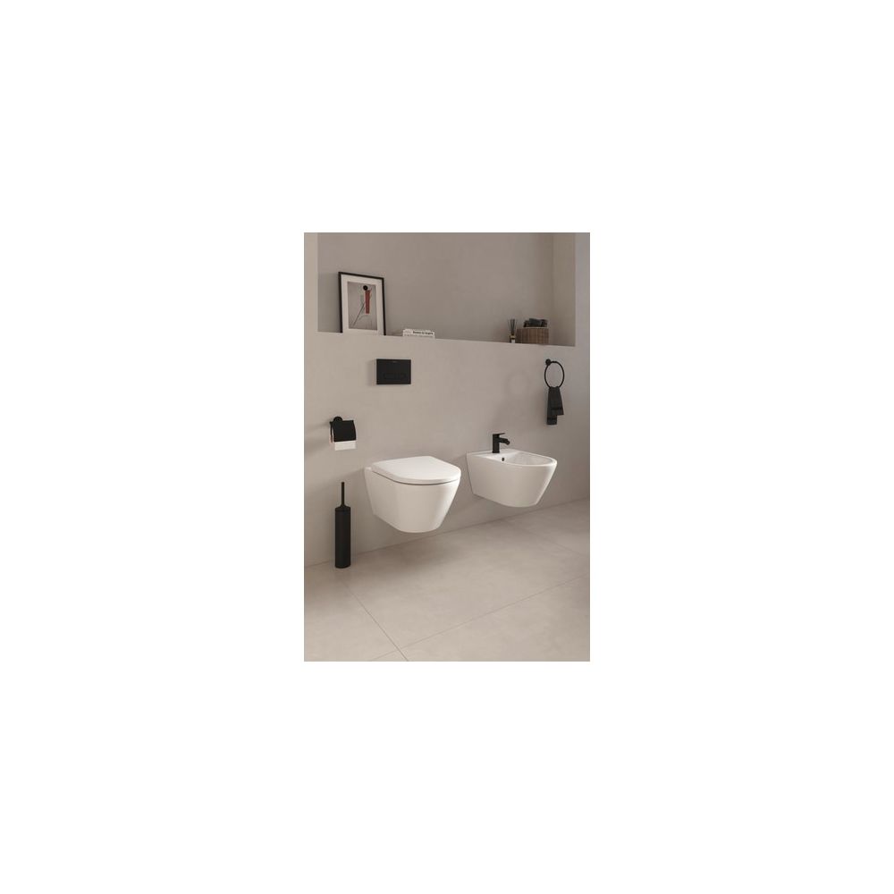Duravit Wave Einhebel-Bidetmischer, Mattschwarz, 5l/min, mit Garnitur, Ausladung ... DURAVIT-WA2400001046 4067116105575 (Abb. 1)