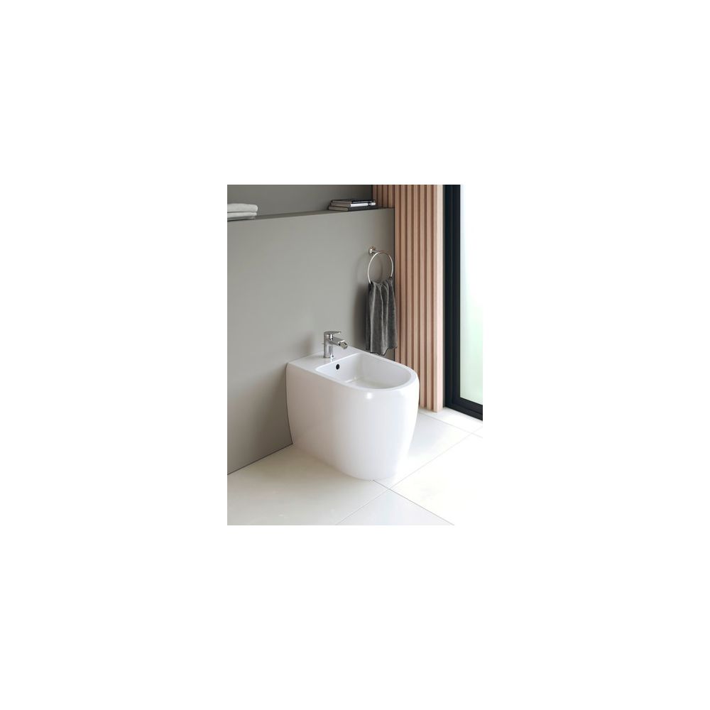 Duravit Qatego Stand Bidet 600x390x400mm, Weiß Hochglanz, 1 HL, mit Überlauf, Back ... DURAVIT-2263100000 4067116305203 (Abb. 3)