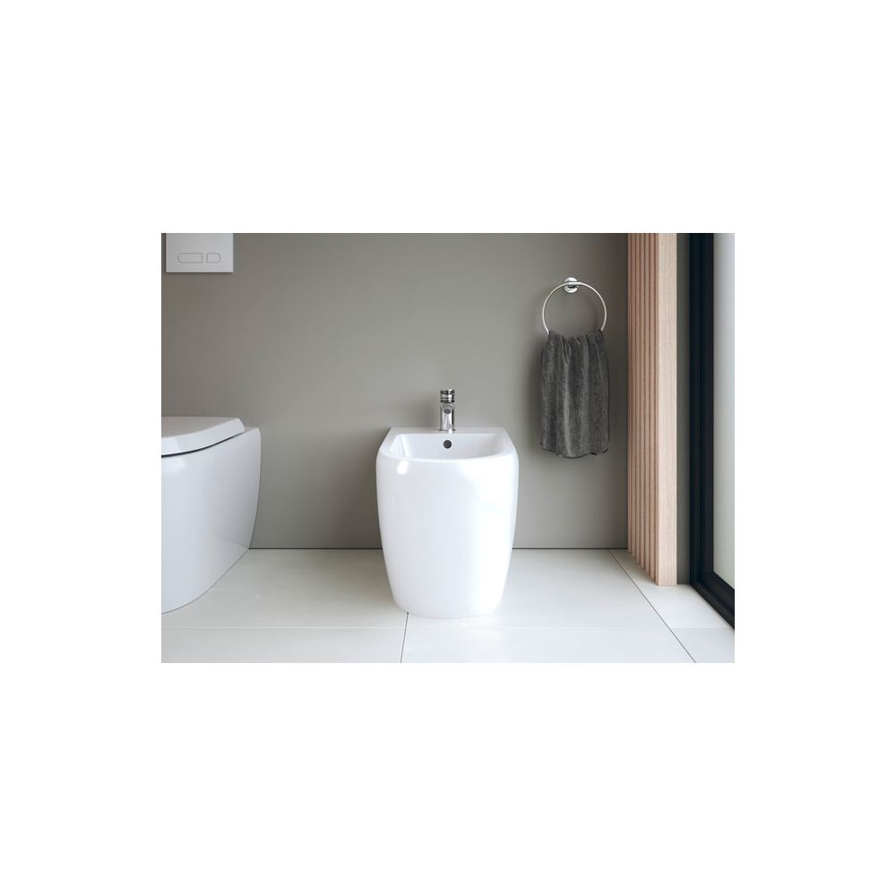 Duravit Qatego Stand Bidet 600x390x400mm, Weiß Hochglanz, 1 HL, mit Überlauf, Back ... DURAVIT-2263100000 4067116305203 (Abb. 4)
