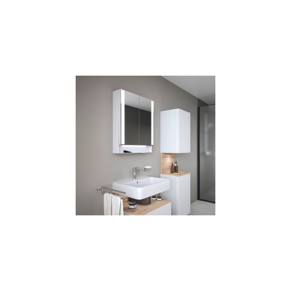 Duravit Qatego Spiegelschrank Wandmontage 155x600x750mm, Weiß, 2 Türen L/R, 2 ... DURAVIT-QA7150018180010 4067116205244 (Abb. 6)