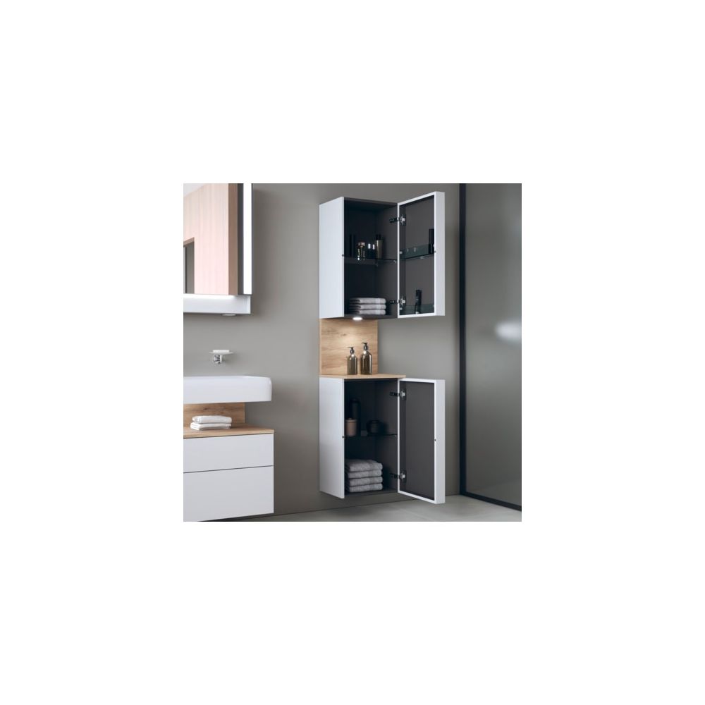 Duravit Qatego Hochschrank Dekor 360x400x1760mm Mattweiß/Eiche Marmoriert Matt... DURAVIT-QA1346L55180000 4067116208207 (Abb. 4)