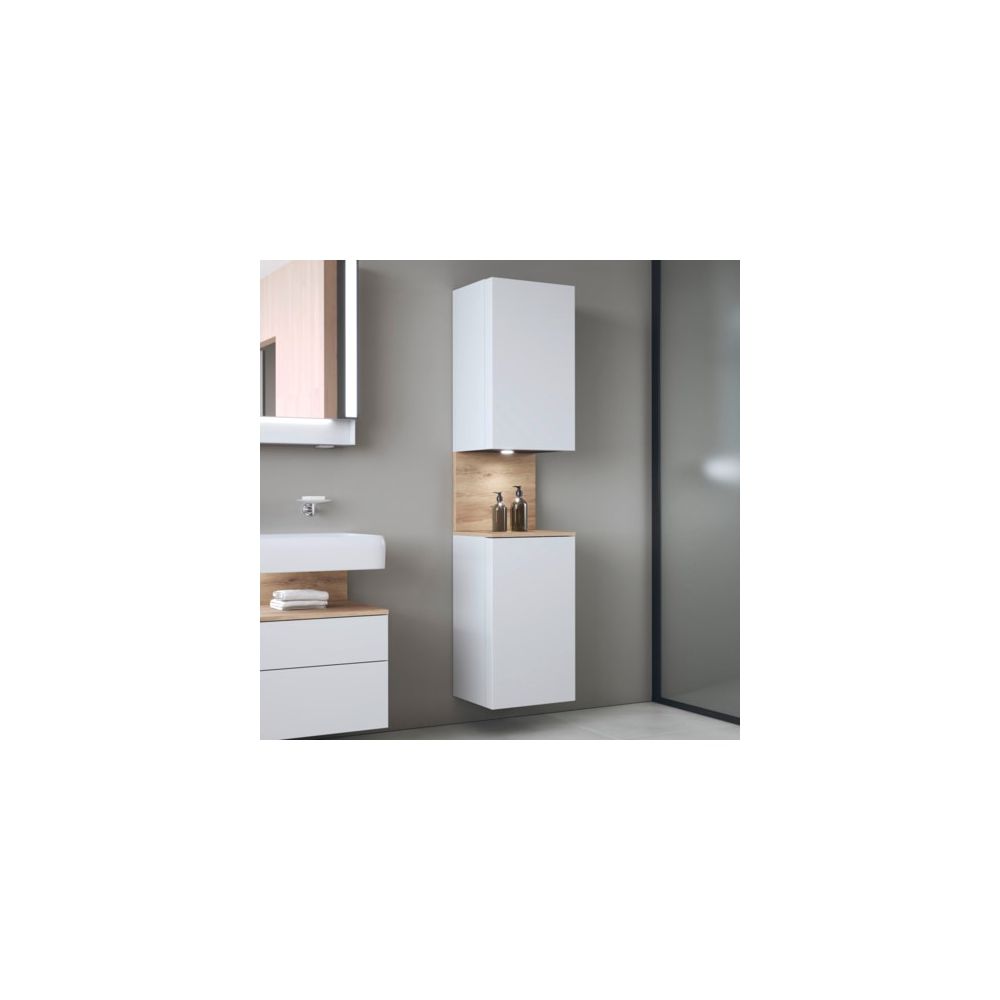 Duravit Qatego Hochschrank Dekor 360x400x1760mm Mattweiß/Eiche Marmoriert Matt... DURAVIT-QA1346L55180000 4067116208207 (Abb. 5)
