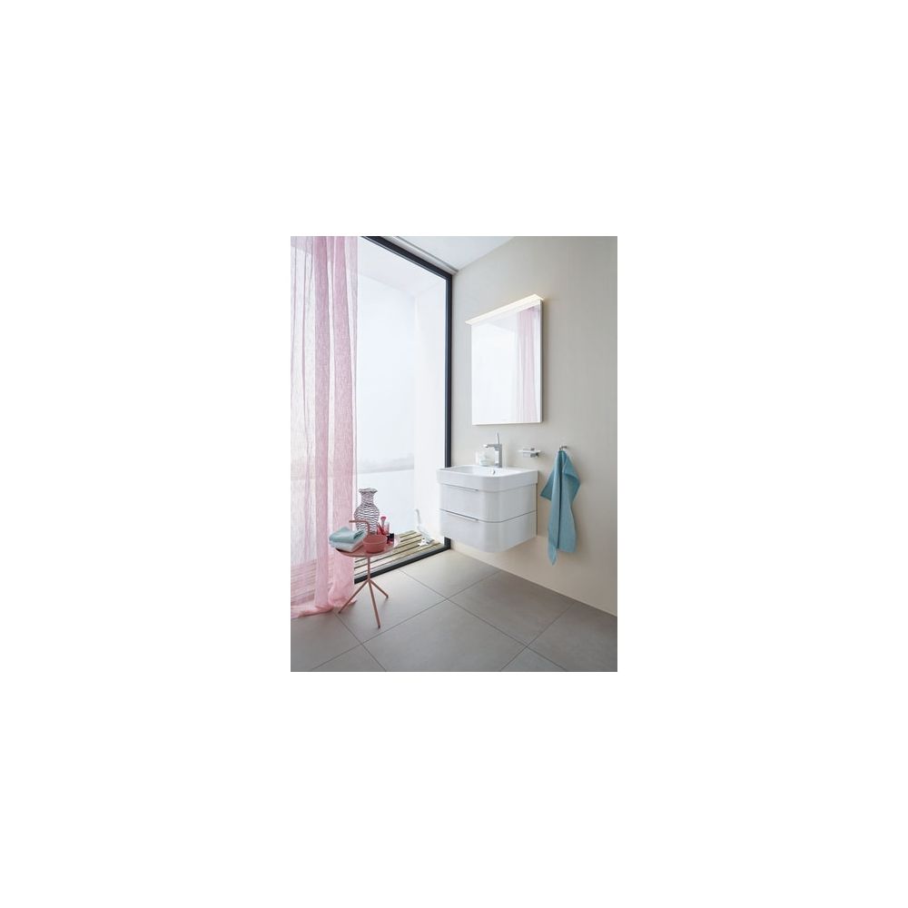 Duravit Happy D.2 Waschtisch 505x600x170mm, WonderGliss, Weiß Hochglanz, Rechtecki... DURAVIT-23186000001 4053424119519 (Abb. 2)