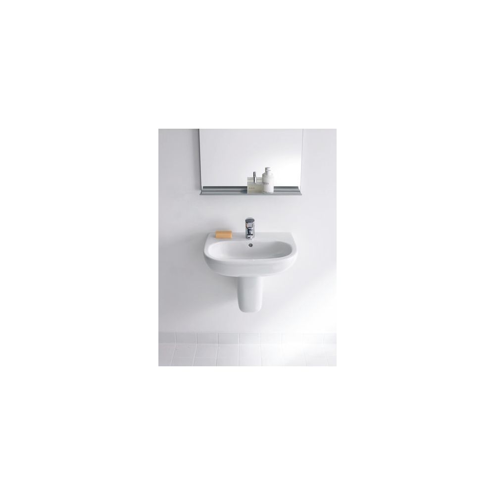 Duravit D-Code Waschtisch 430x550x175mm wandhäng., Weiß Hochglanz, Halbrund, 1 WP m... DURAVIT-2310550000 4021534344060 (Abb. 6)