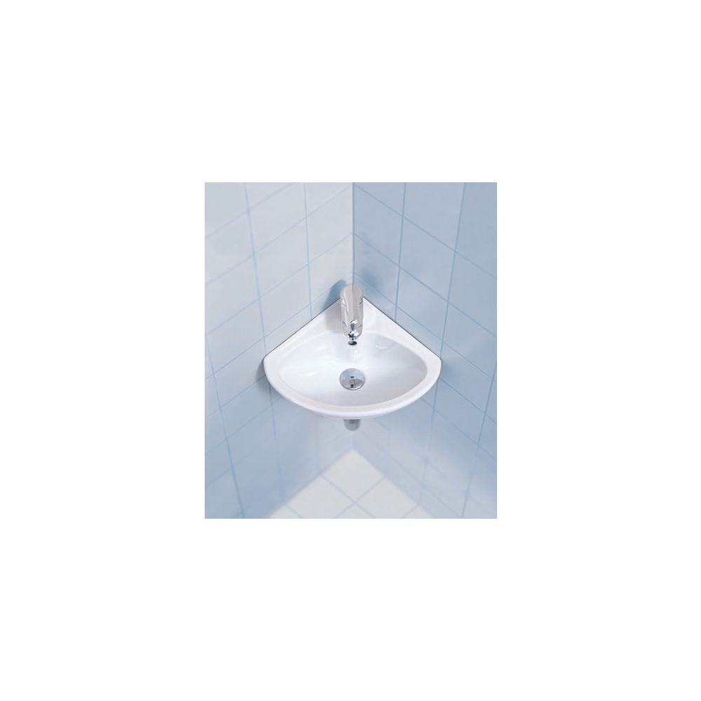 Duravit Starck 3 Eck-Handwaschbecken 380x430x160mm, Weiß Hochglanz, WonderGliss, Q... DURAVIT-07524400001 4021534223600 (Abb. 1)